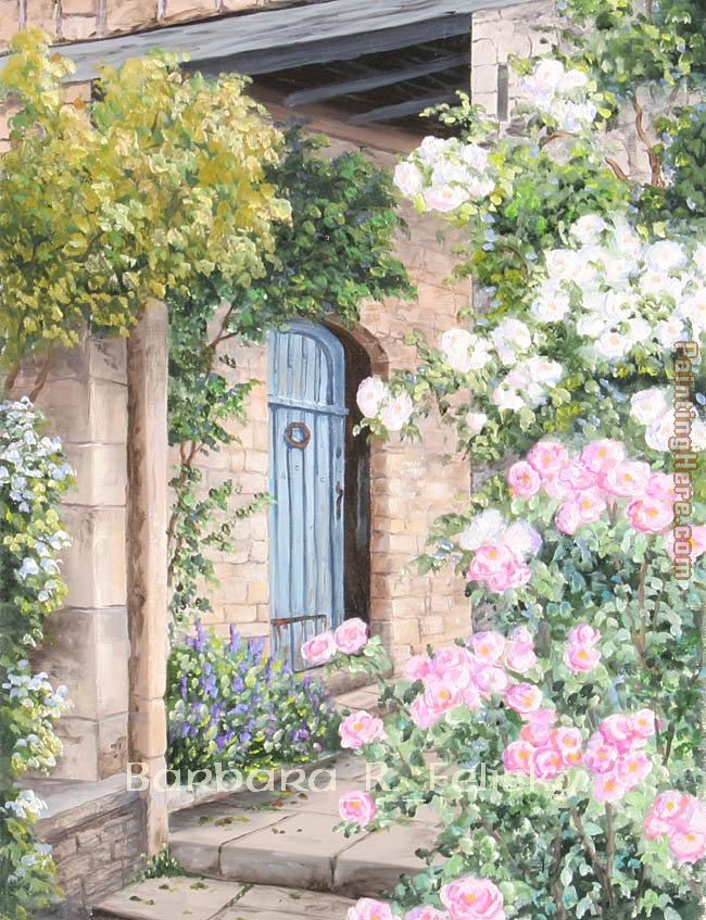 Roses By The Dooryard painting - Barbara Felisky Roses By The Dooryard art painting